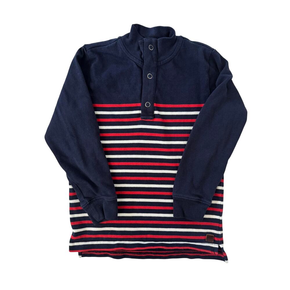 JANIE AND JACK Striped Nautical Cotton Long Sleeve Top 6
